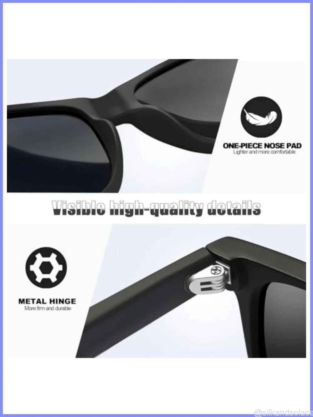 Square Sunglasses Polarized UV400 Oversized Shield Unisex